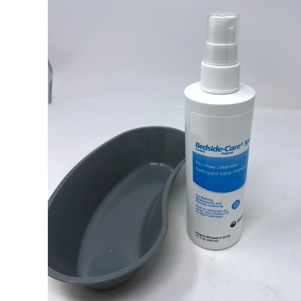 Coloplast Bedside-Care No Rinse Cleanser Spray 8.1 oz 61762 + Emesis Basin
